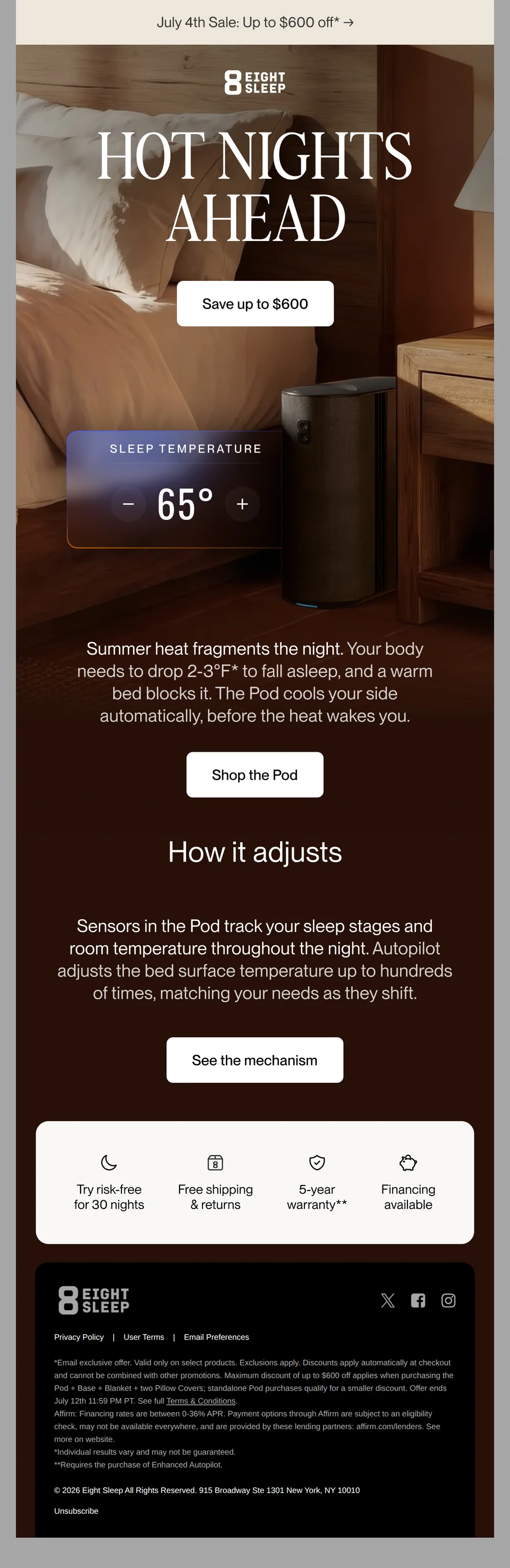 Hot nights ahead. Up to $600 off your Pod purchase*