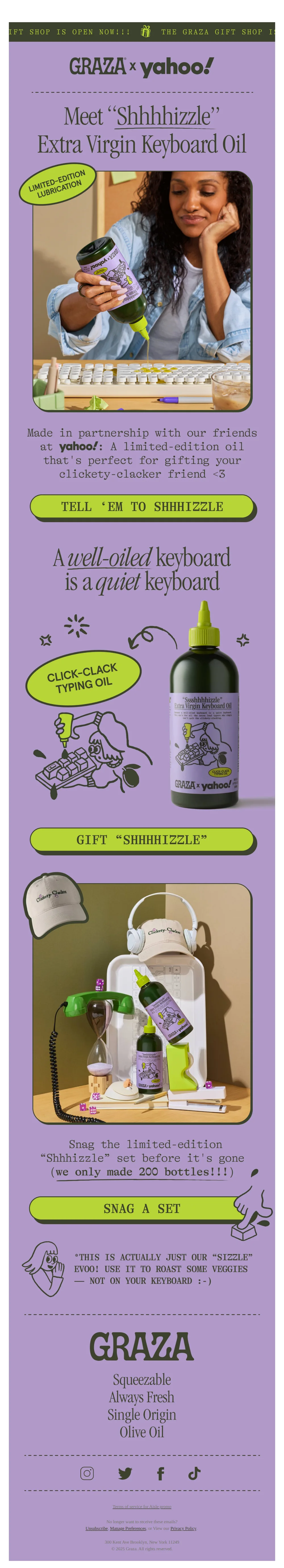 NEW: Meet “Shhhhizzle” Keyboard Oil ⌨️