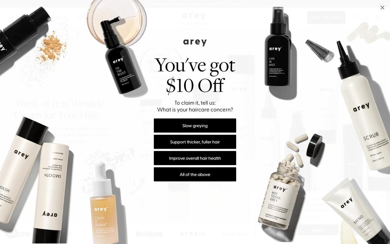 Arey - Page Load Popup Appeared