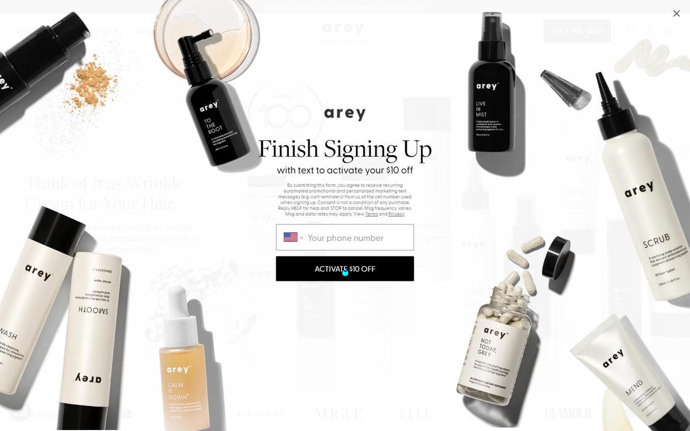 Arey - After Email Phone Step