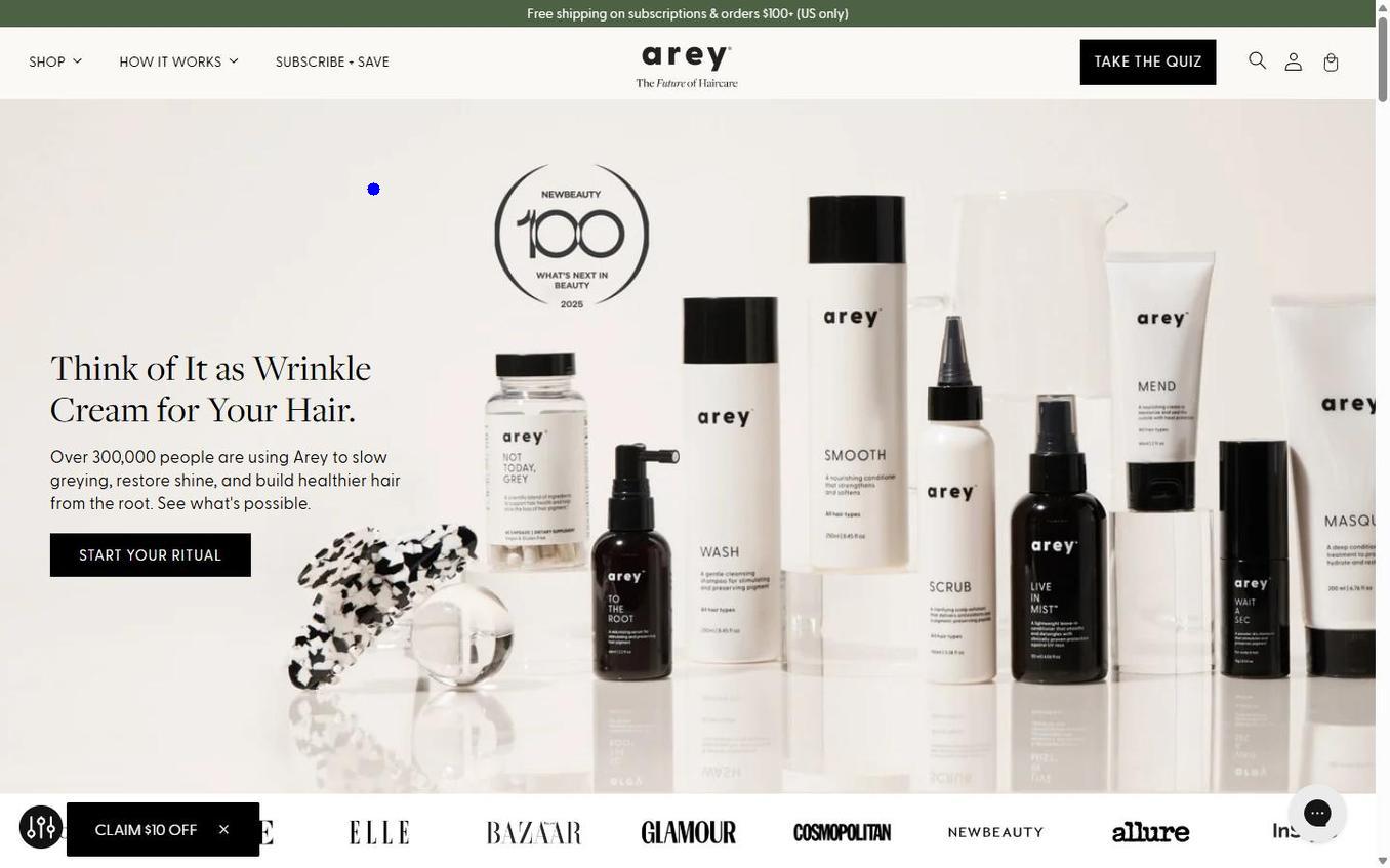 Arey - Page After Popup With Teaser