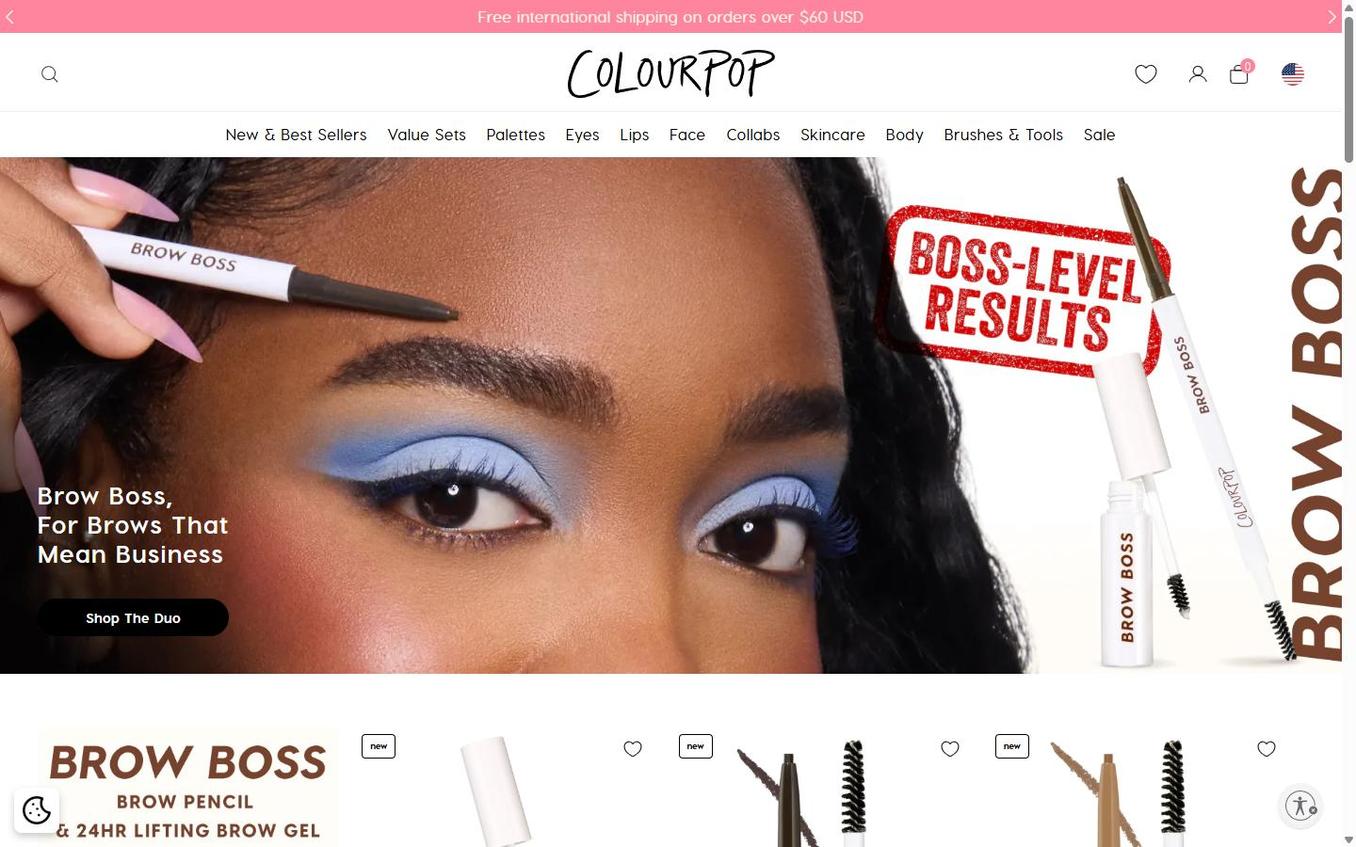 ColourPop - Final Homepage After Popup Flow Complete