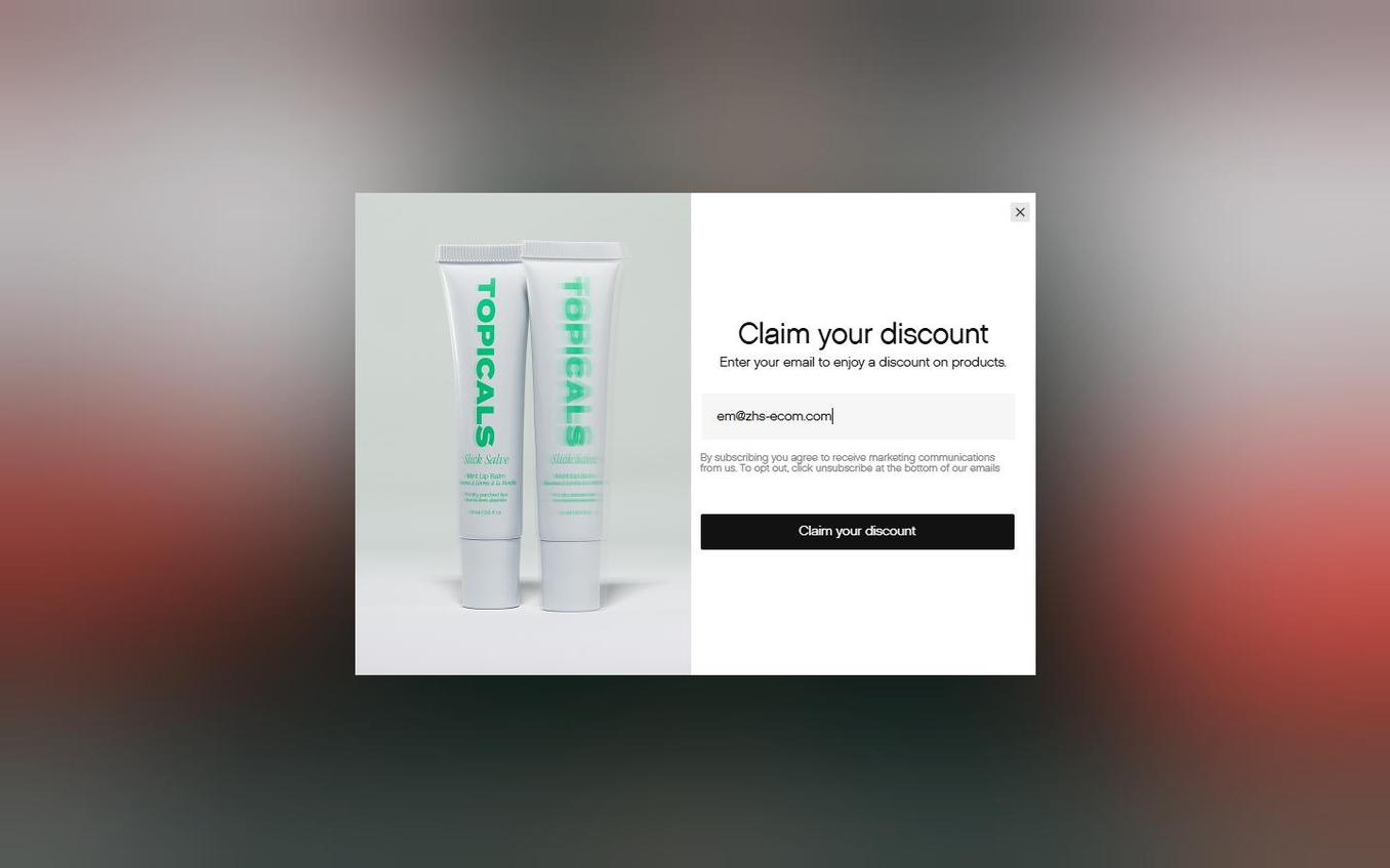 Topicals - Email Capture Step