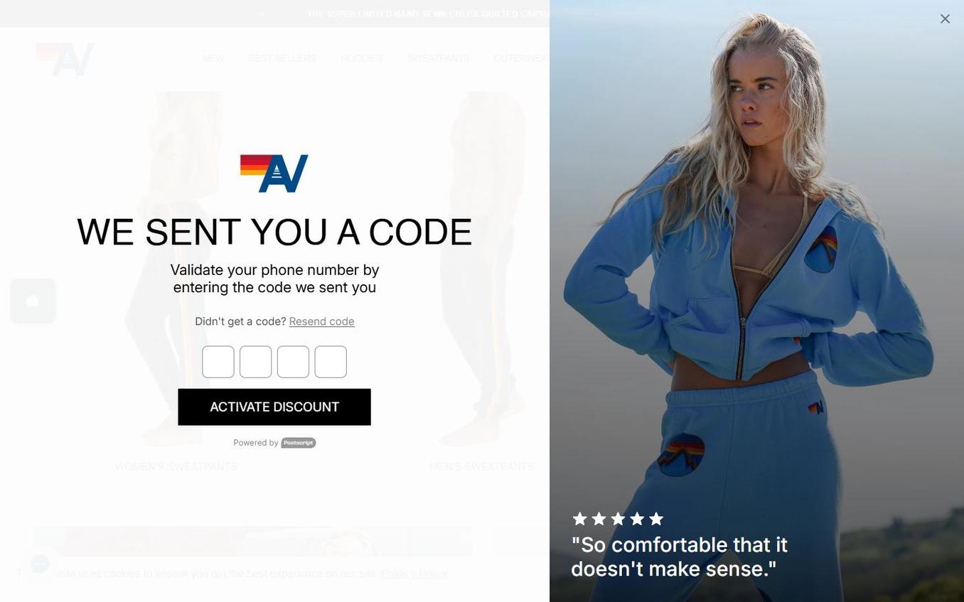 Aviator Nation - Step4 Sms Verification Code