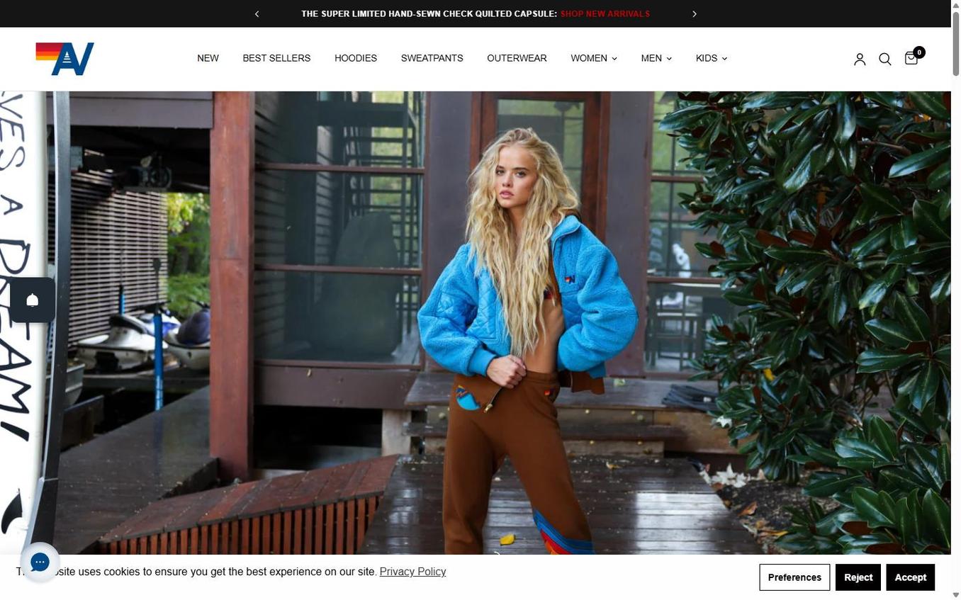 Aviator Nation - Final Homepage State