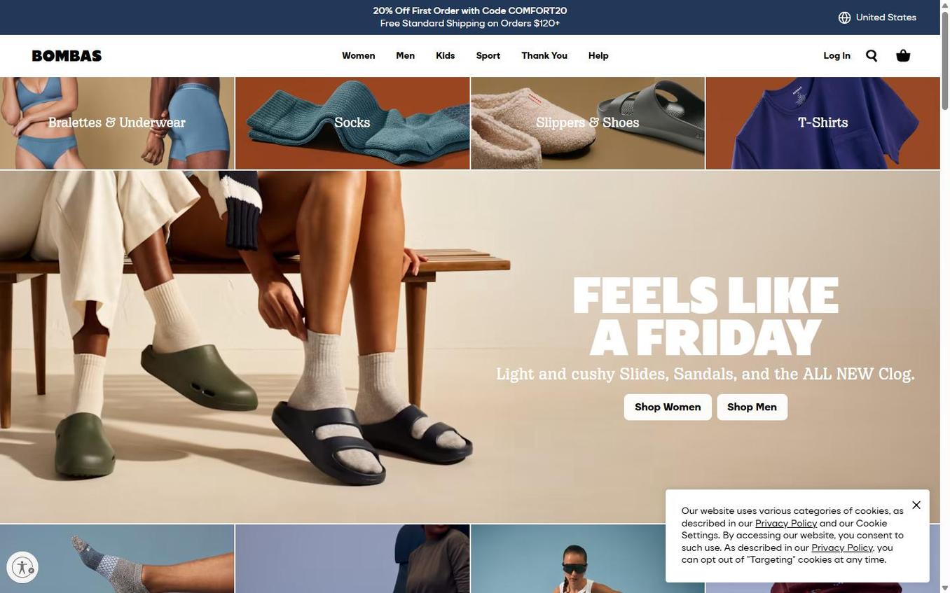 Bombas - Initial Page Load