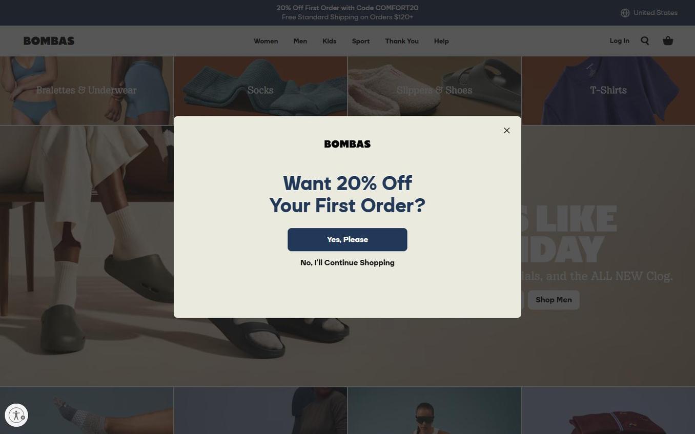 Bombas - Popup Step1 Want 20off