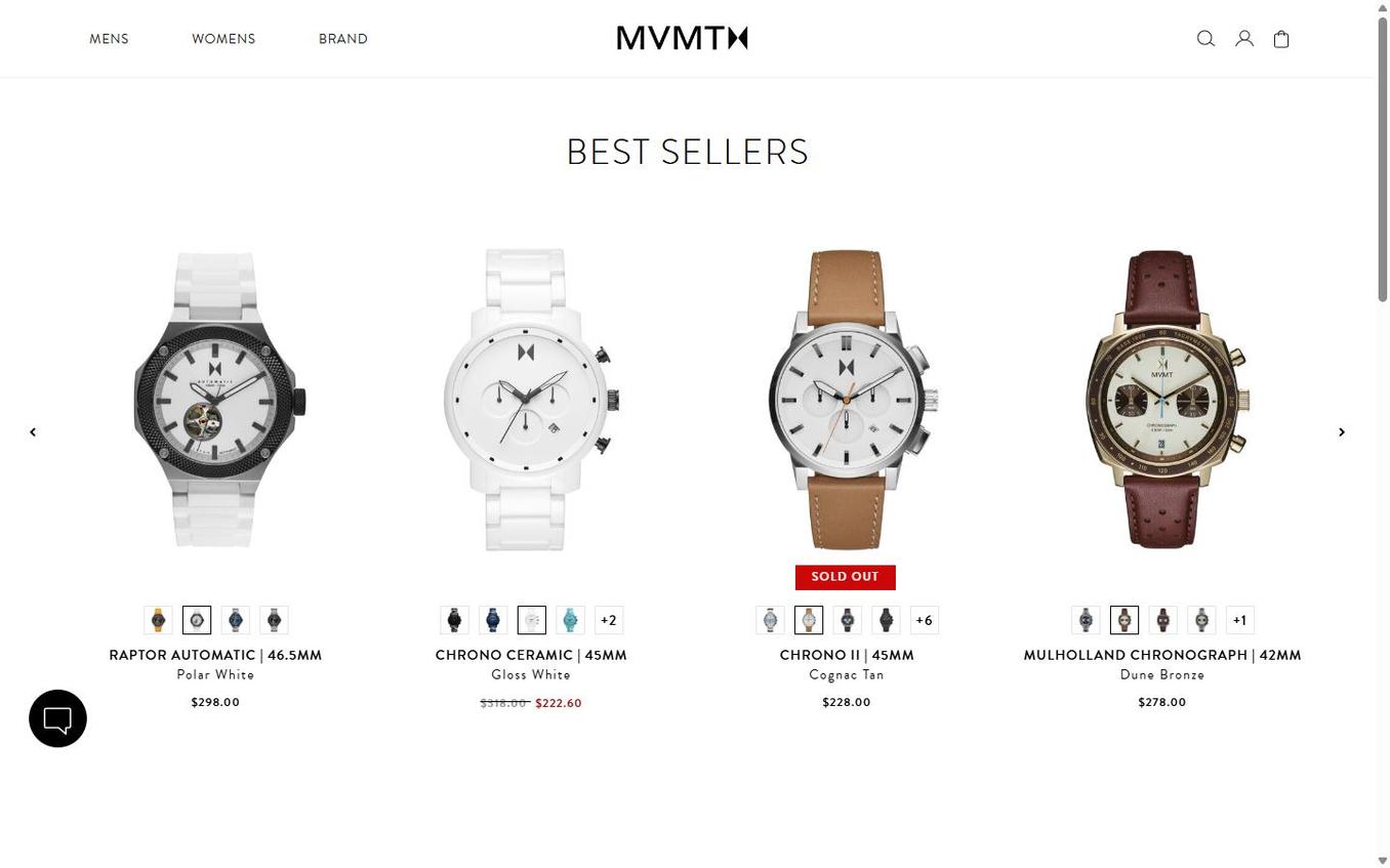 MVMT Watches - Final Page After Popup Flow