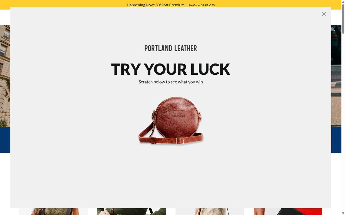 Portland Leather - Popup Appeared