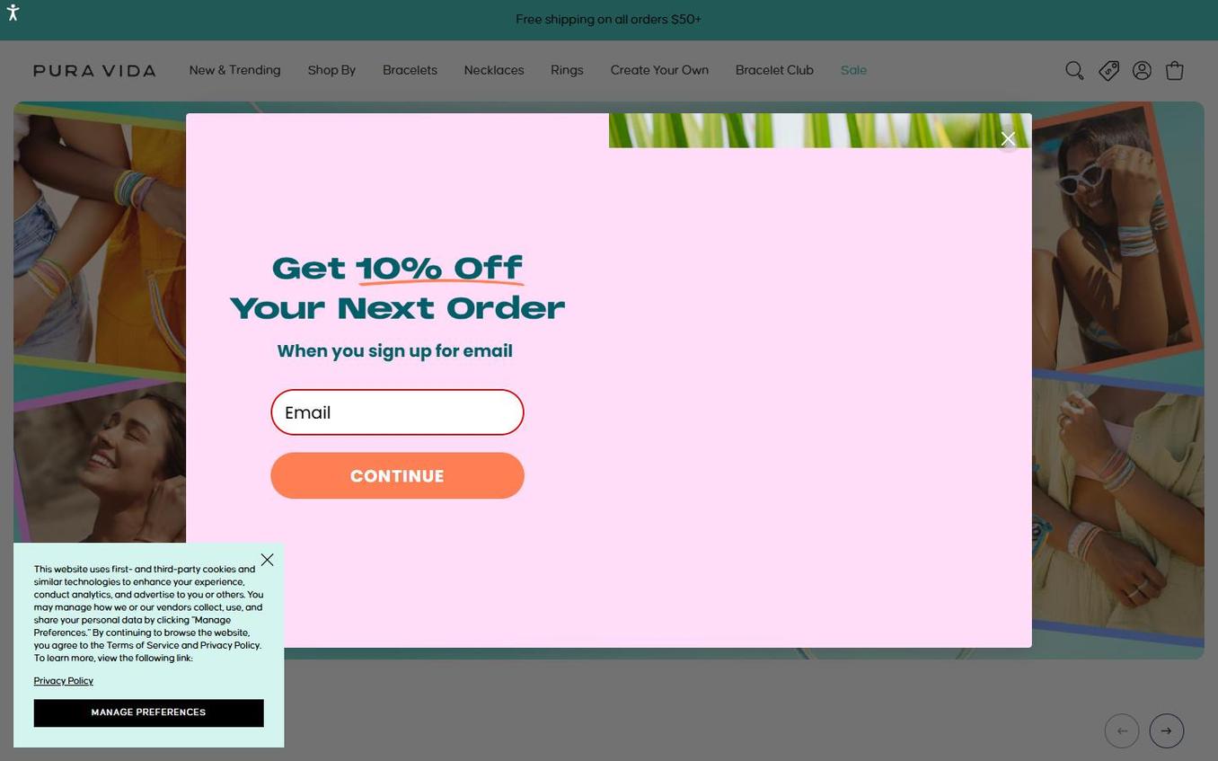 Pura Vida - Popup Appeared Email Step