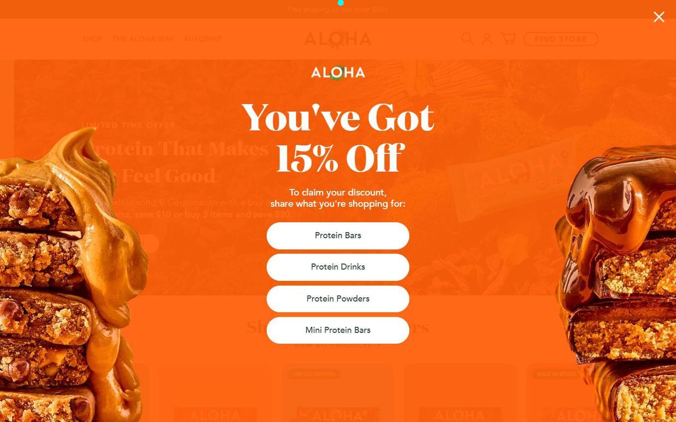 Aloha - Popup Triggered Survey Step1