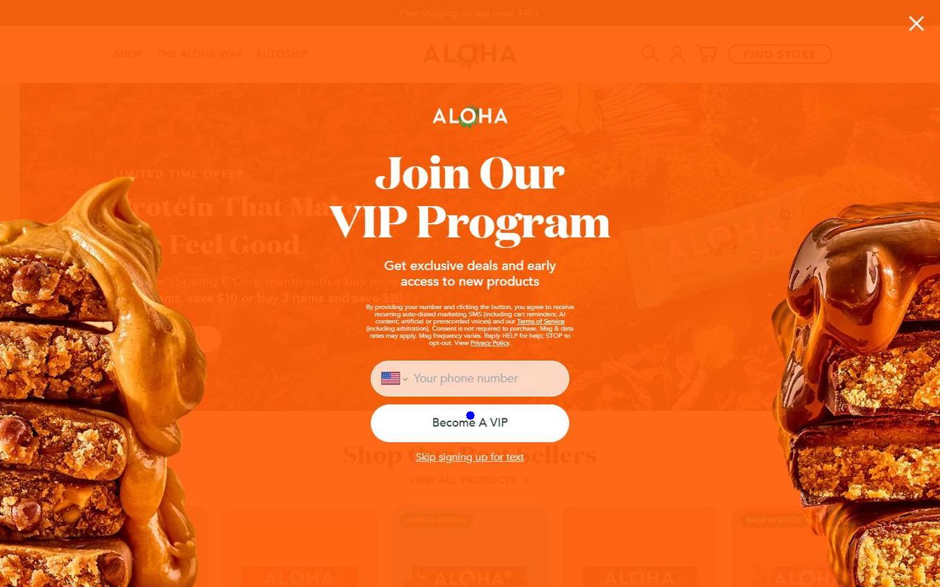 Aloha - After Email Phone Step