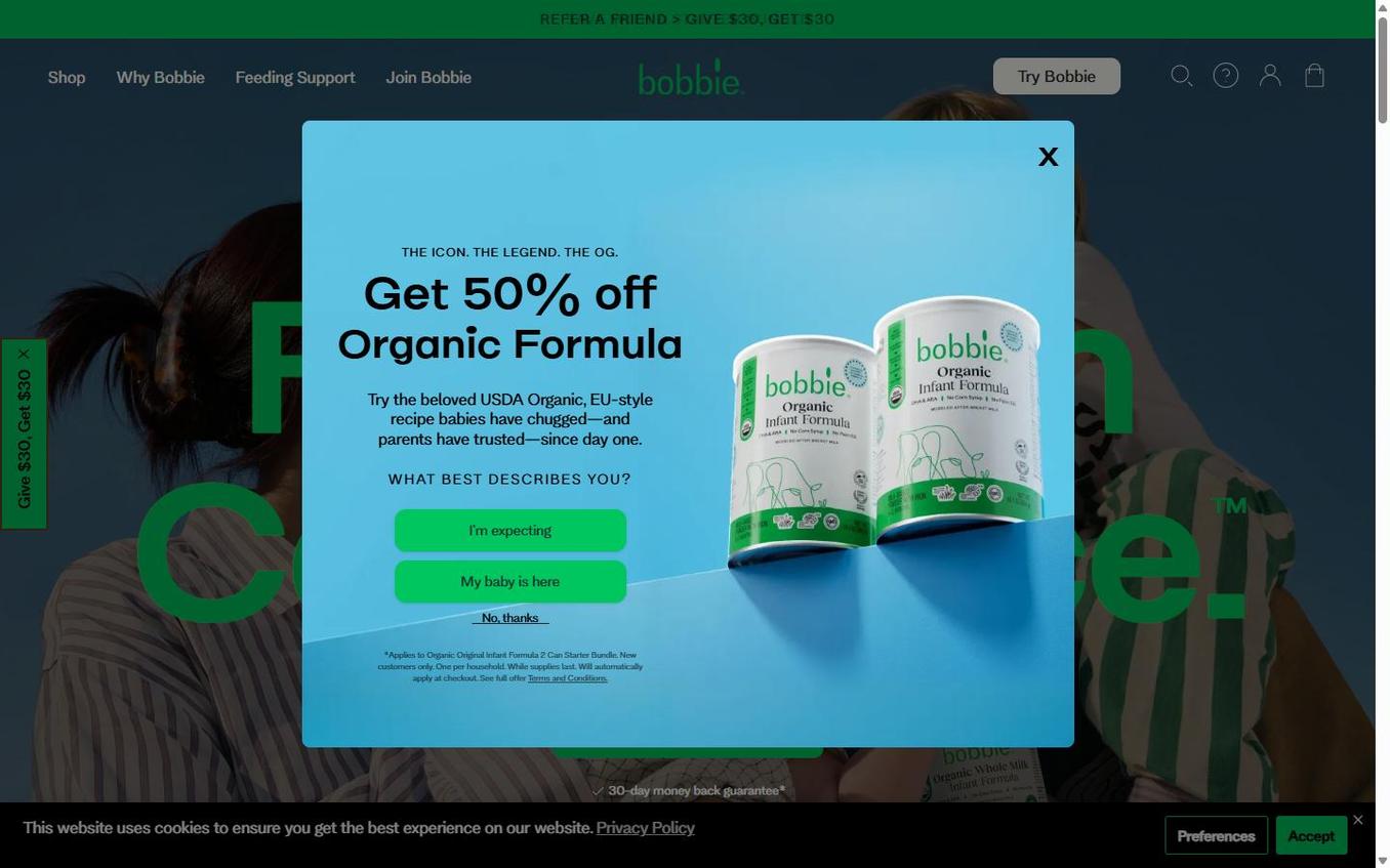 Bobbie - Page Loaded Popup Appeared