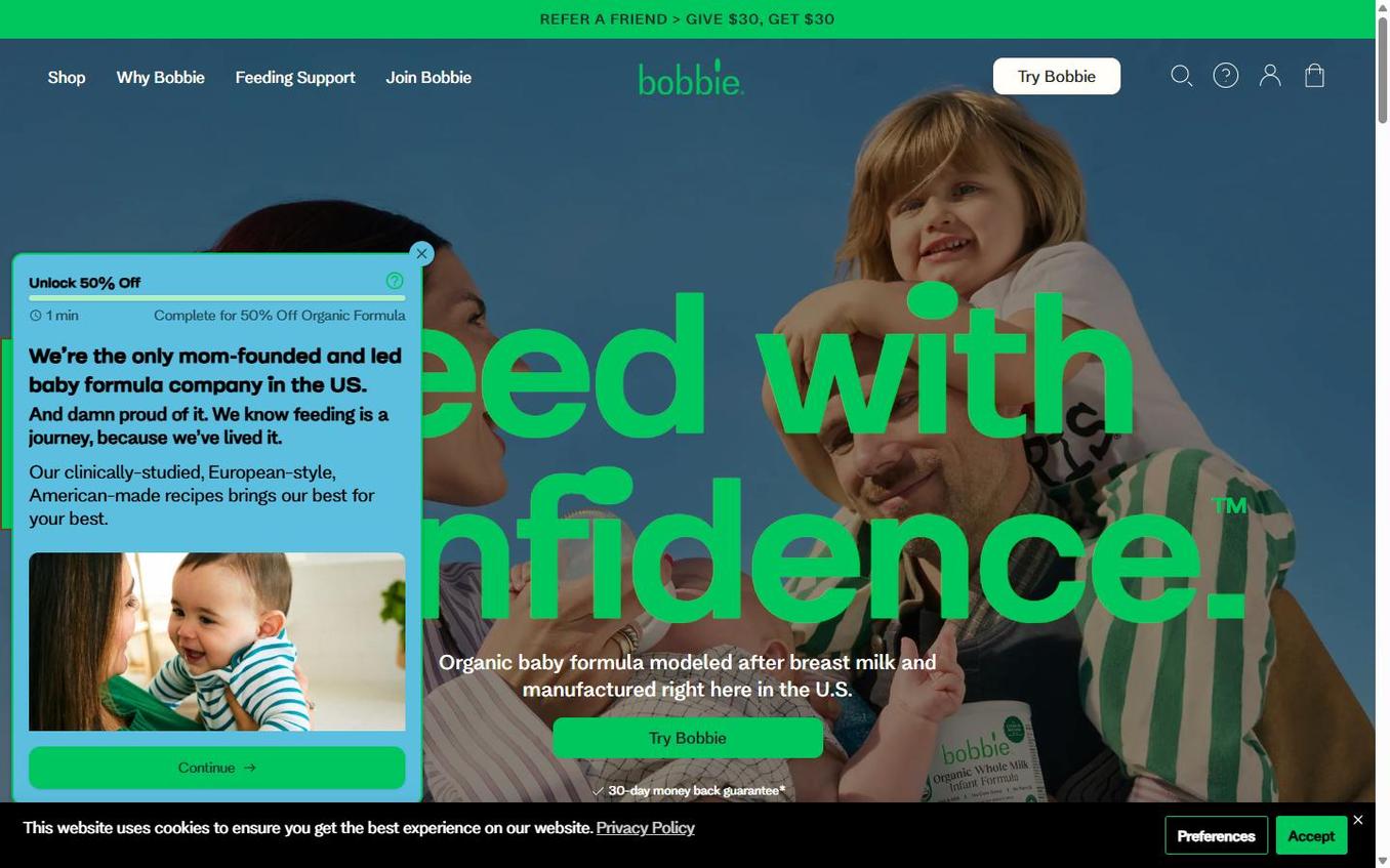 Bobbie - Popup Step5 Brand Story