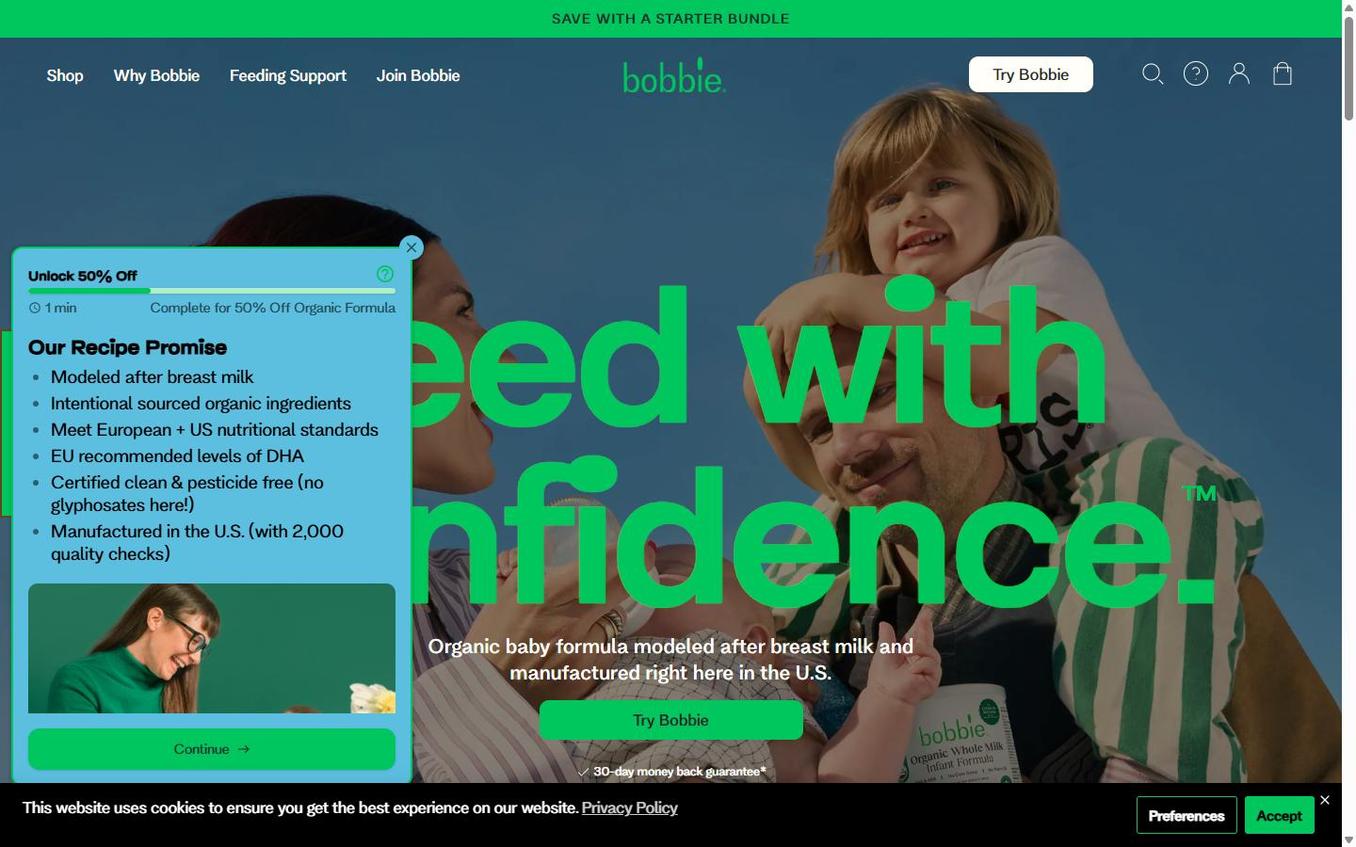 Bobbie - Popup Step6 Recipe Promise