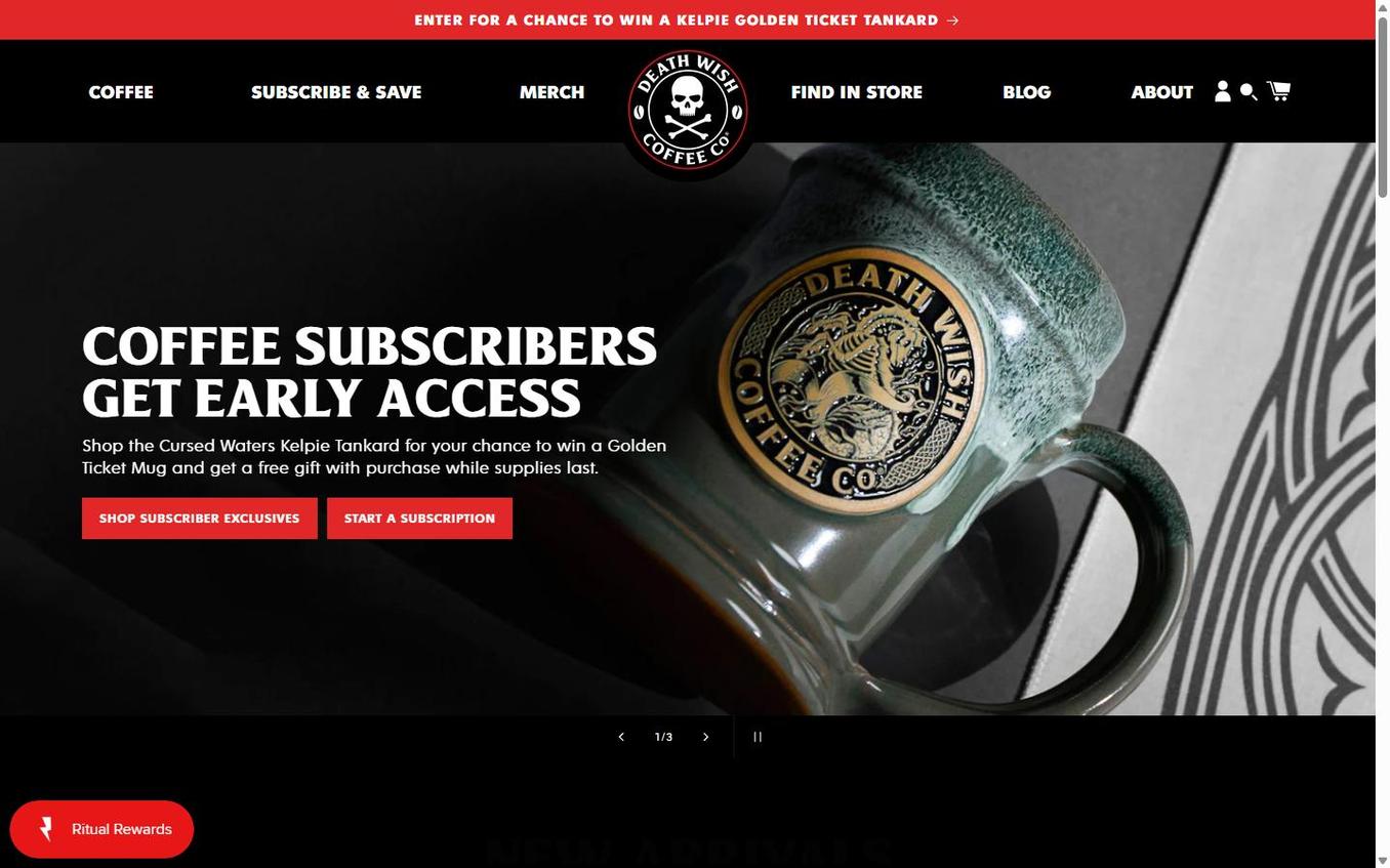 Death Wish Coffee - Homepage