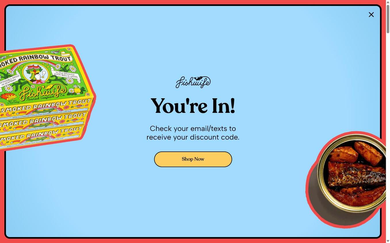 Fishwife - Popup Final Thankyou