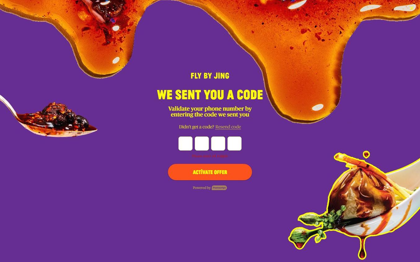 Fly By Jing - Popup Step4 Verification Error 4digits