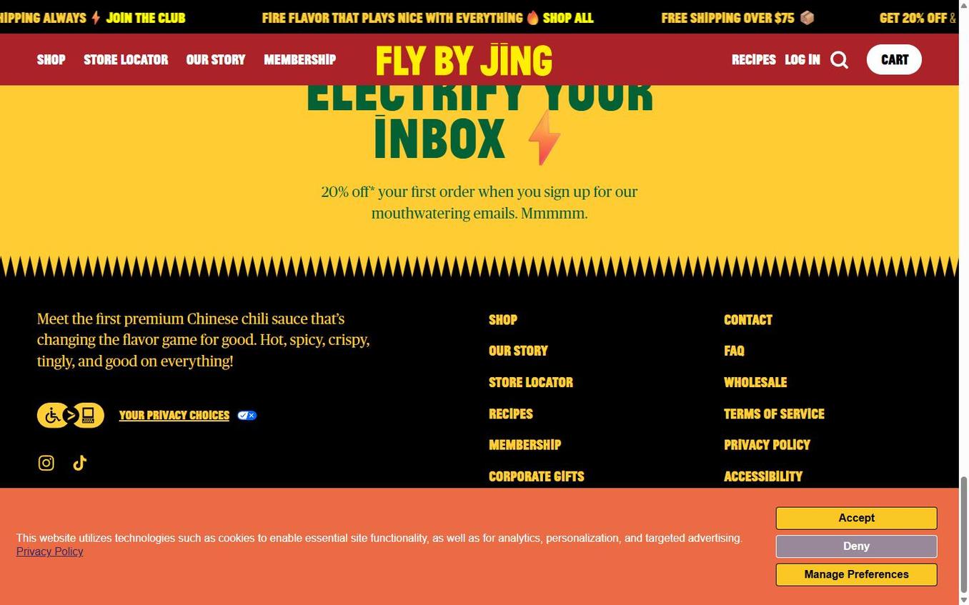 Fly By Jing - Page Bottom Footer