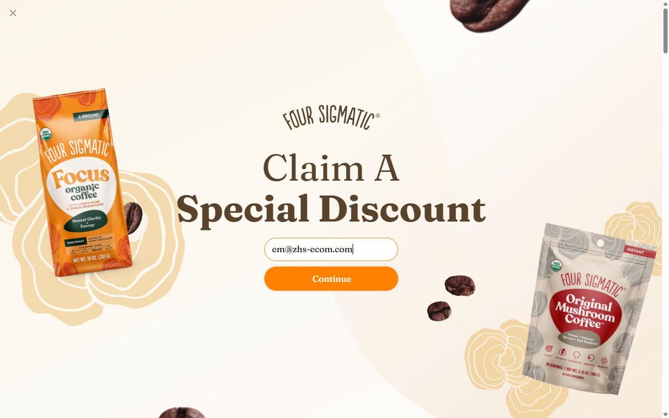 Four Sigmatic - Popup Step2 Email Typed