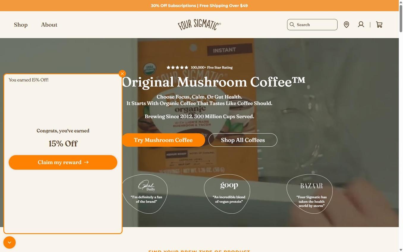 Four Sigmatic - Popup Final 15percent Off Coupon