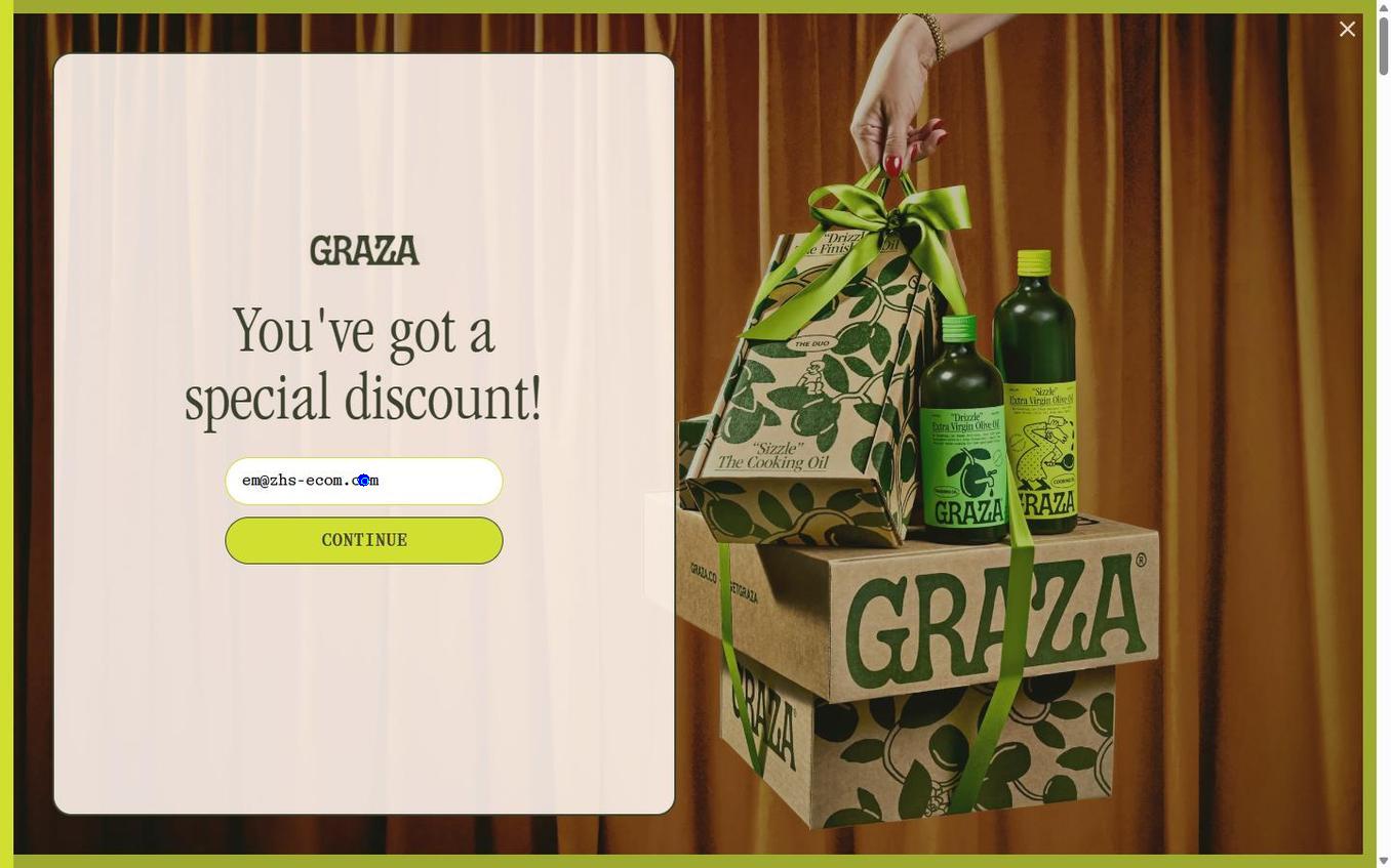 Graza - Alia Popup Email Entered