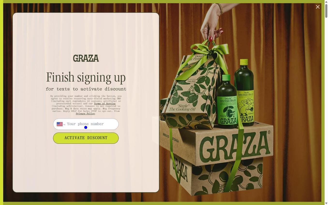 Graza - Alia Popup Phone Sms Step