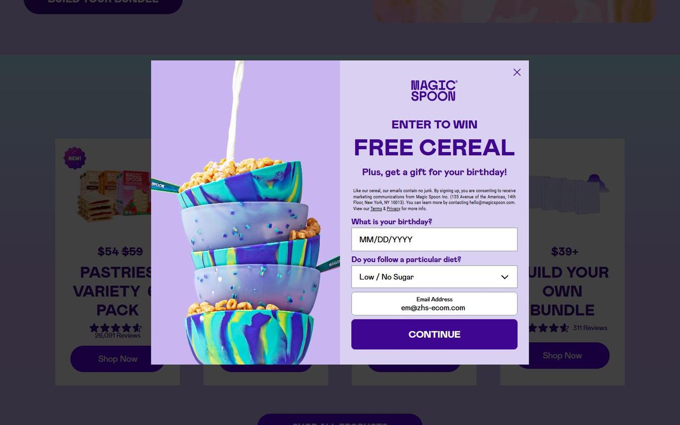 Magic Spoon - Popup Step1 Email Filled