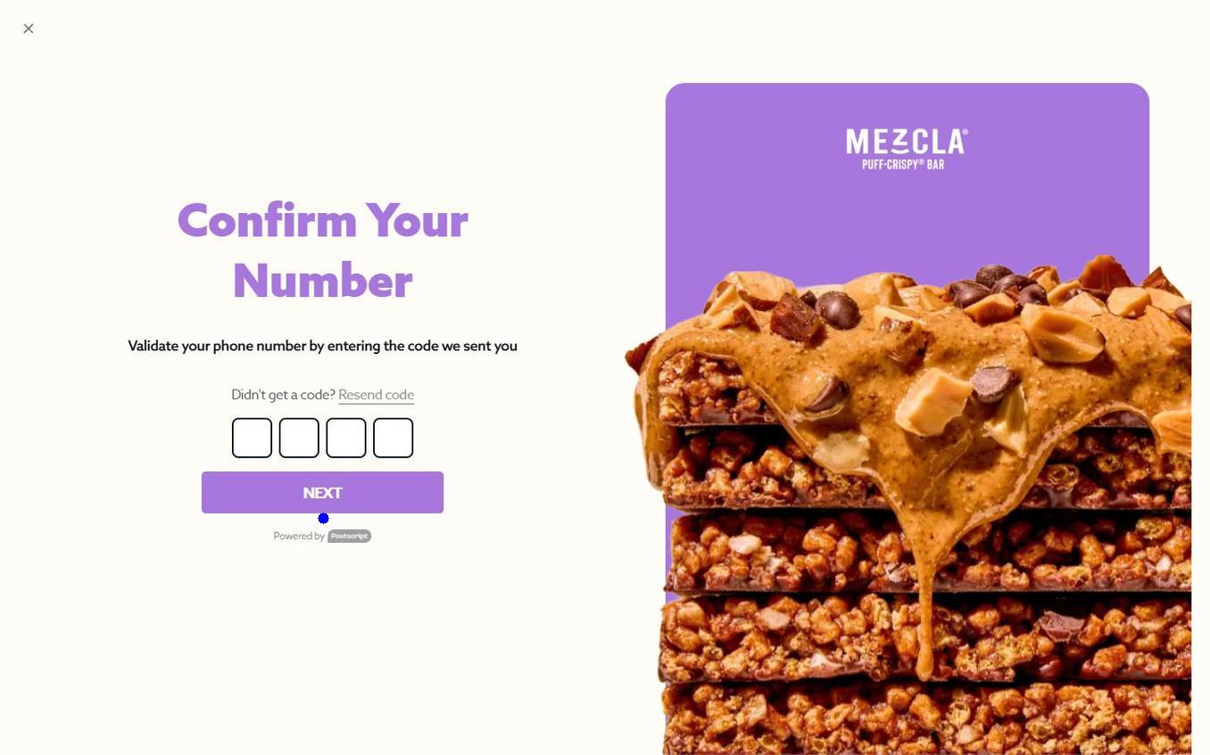 Mezcla - Popup Sms Verification
