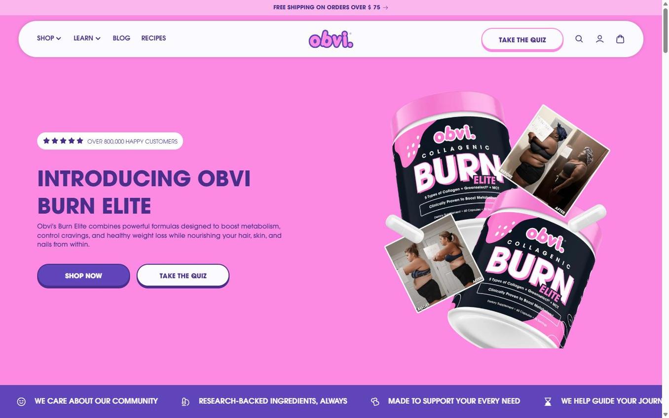 Obvi - Initial Page Load