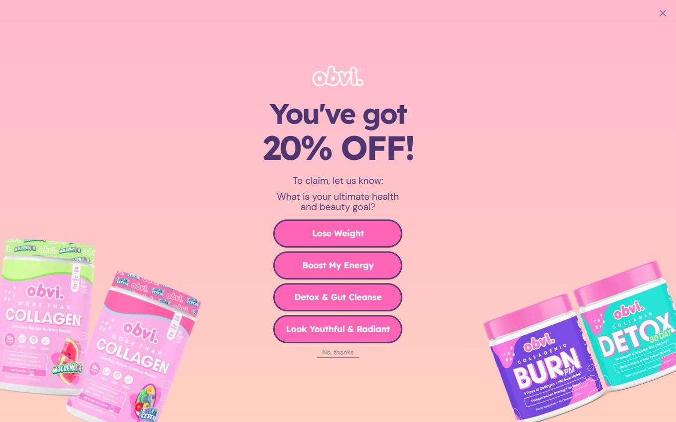 Obvi - Scroll 50percent Popup Appears