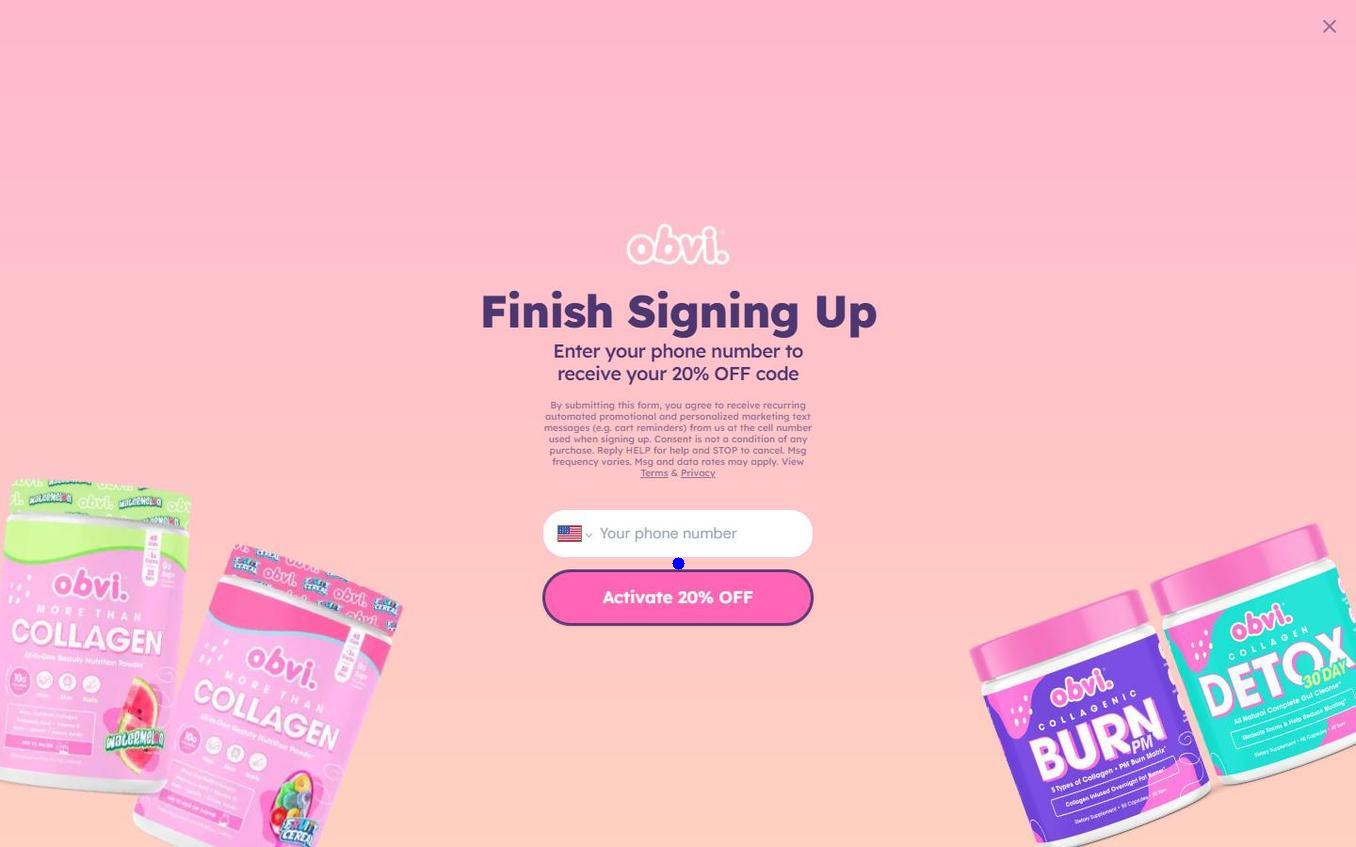 Obvi - Popup Step3 Phone Before