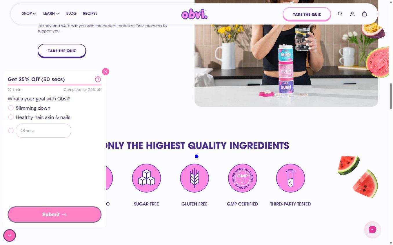 Obvi - Popup Step5 Quiz Goal Before