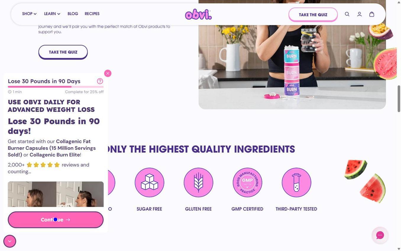 Obvi - Popup Step7 Weight Loss Products