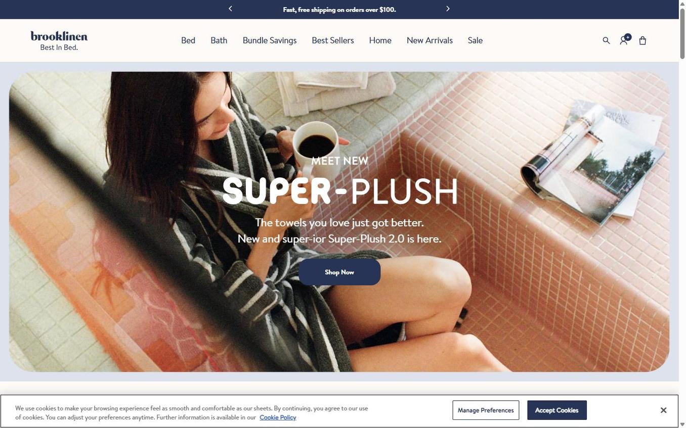 Brooklinen - Initial Page Load