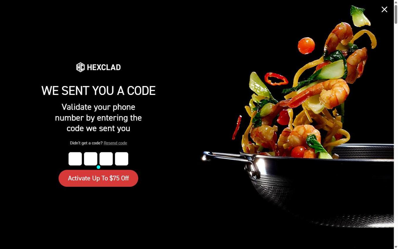 HexClad - Verification Code Step
