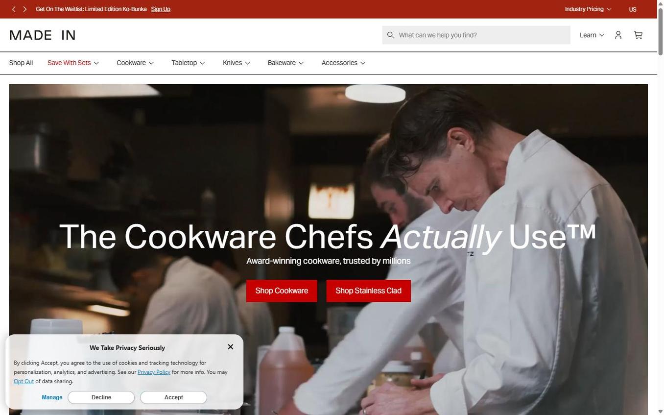 Made In Cookware - Homepage