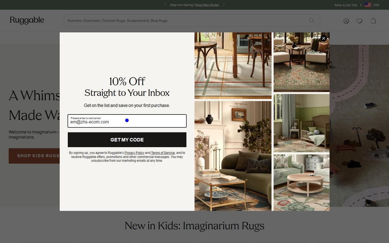 Ruggable - Popup Step2 Email Entered