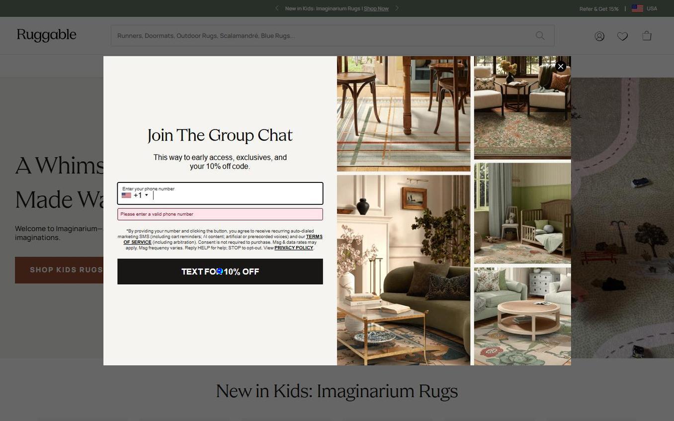 Ruggable - Phone Step Empty Validation