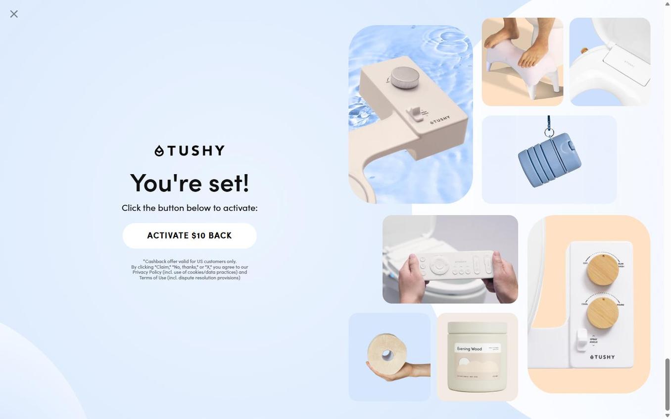 TUSHY - Popup Step4 Activate BEFORE