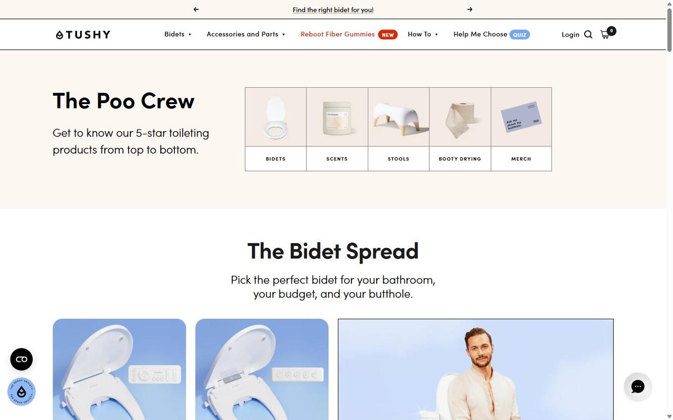 TUSHY - Popup Final Shop Page With Cashback