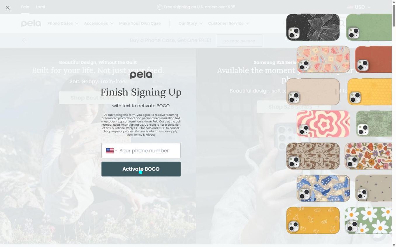 Pela - Popup Phone Step Before