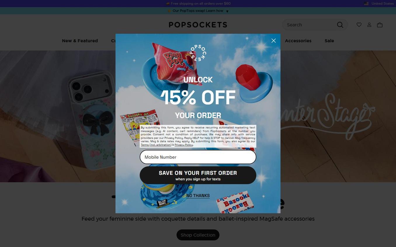 PopSockets - Popup Full View Phone No Thanks